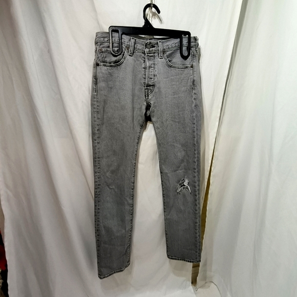 Levi 501 Red Tab Button Fly Gray Wash 28×32 - Picture 3 of 12